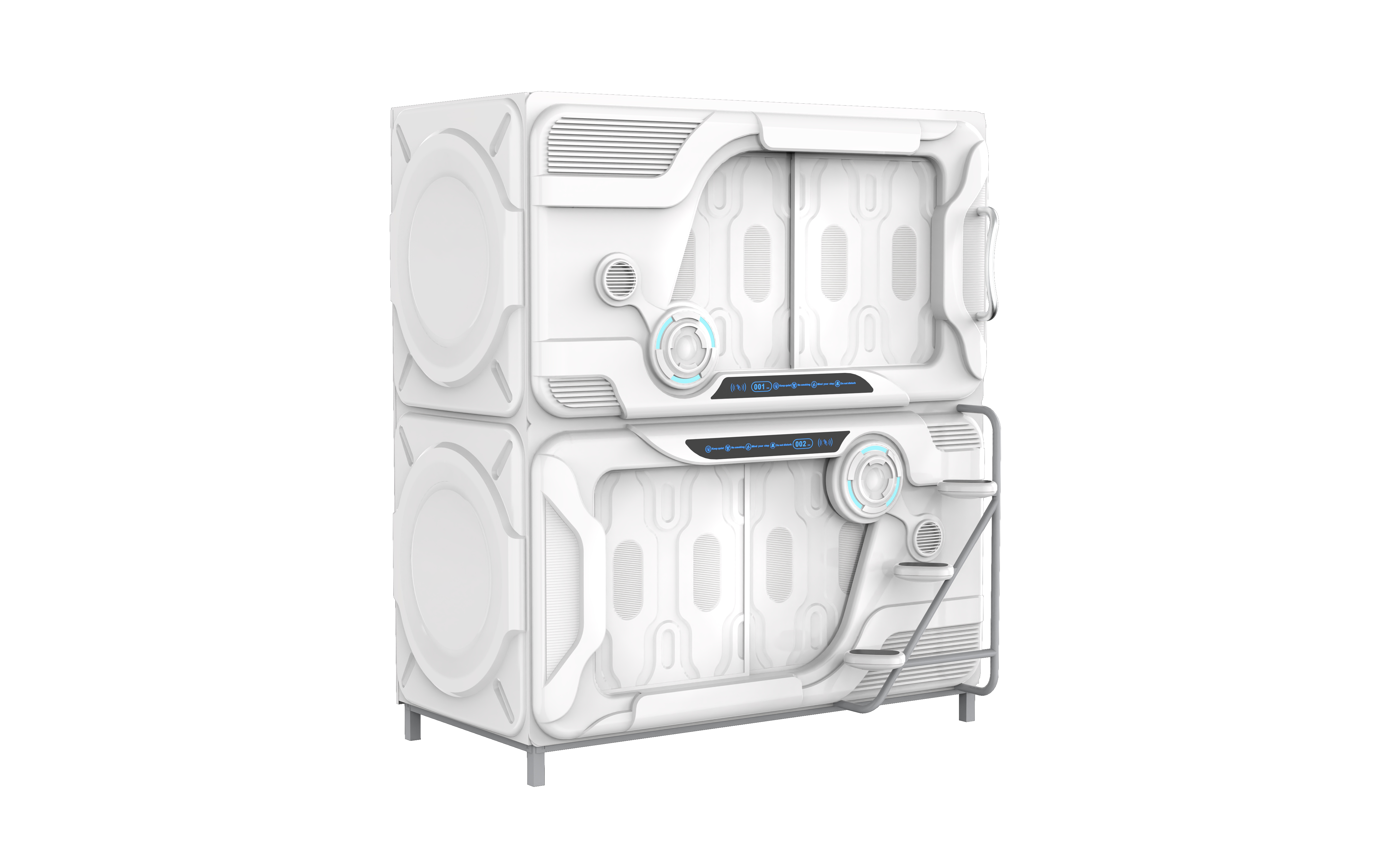 Double Bed Transverse Cabin/Pod, two third door