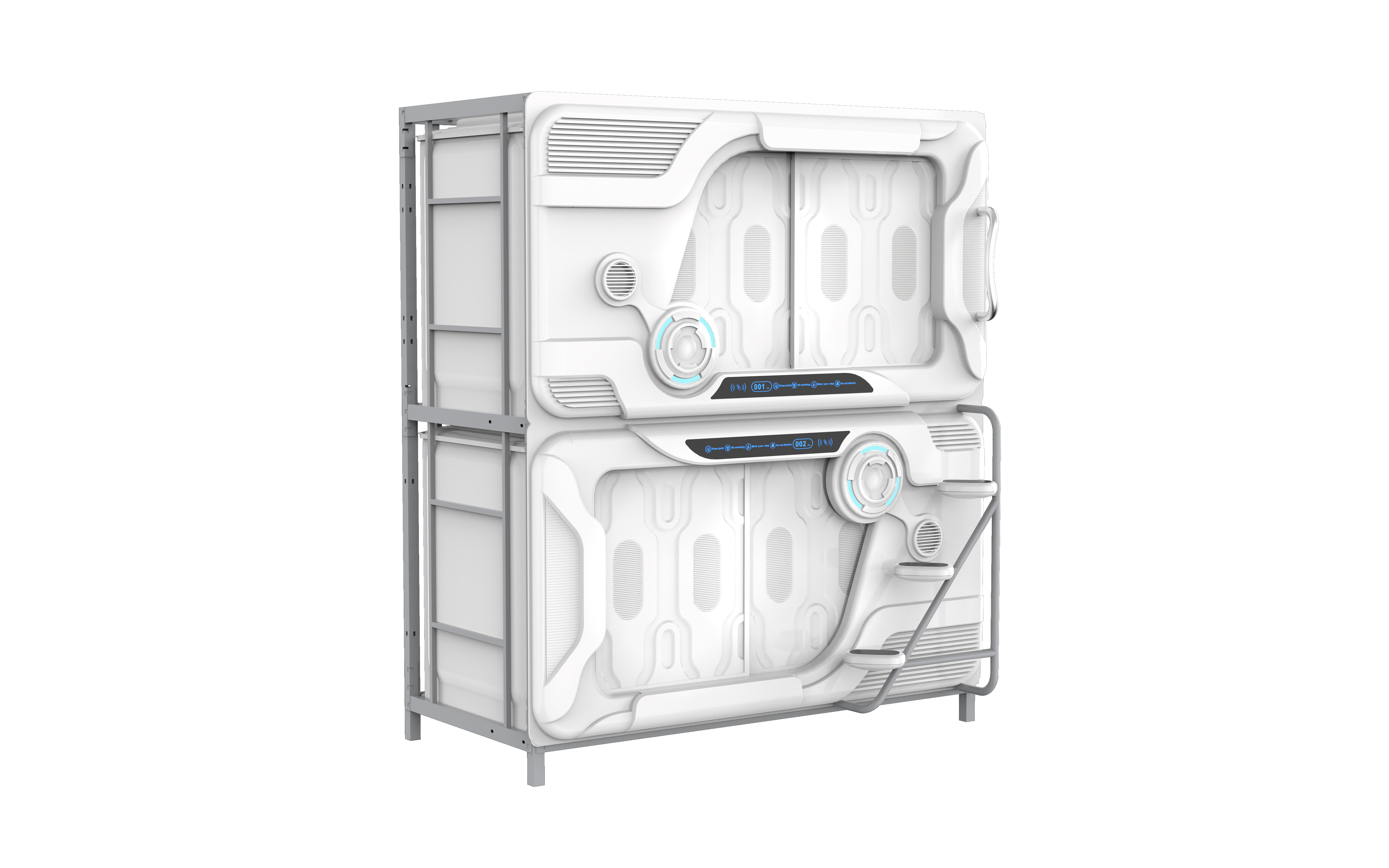 Double Bed Transverse Cabin/Pod, two third door