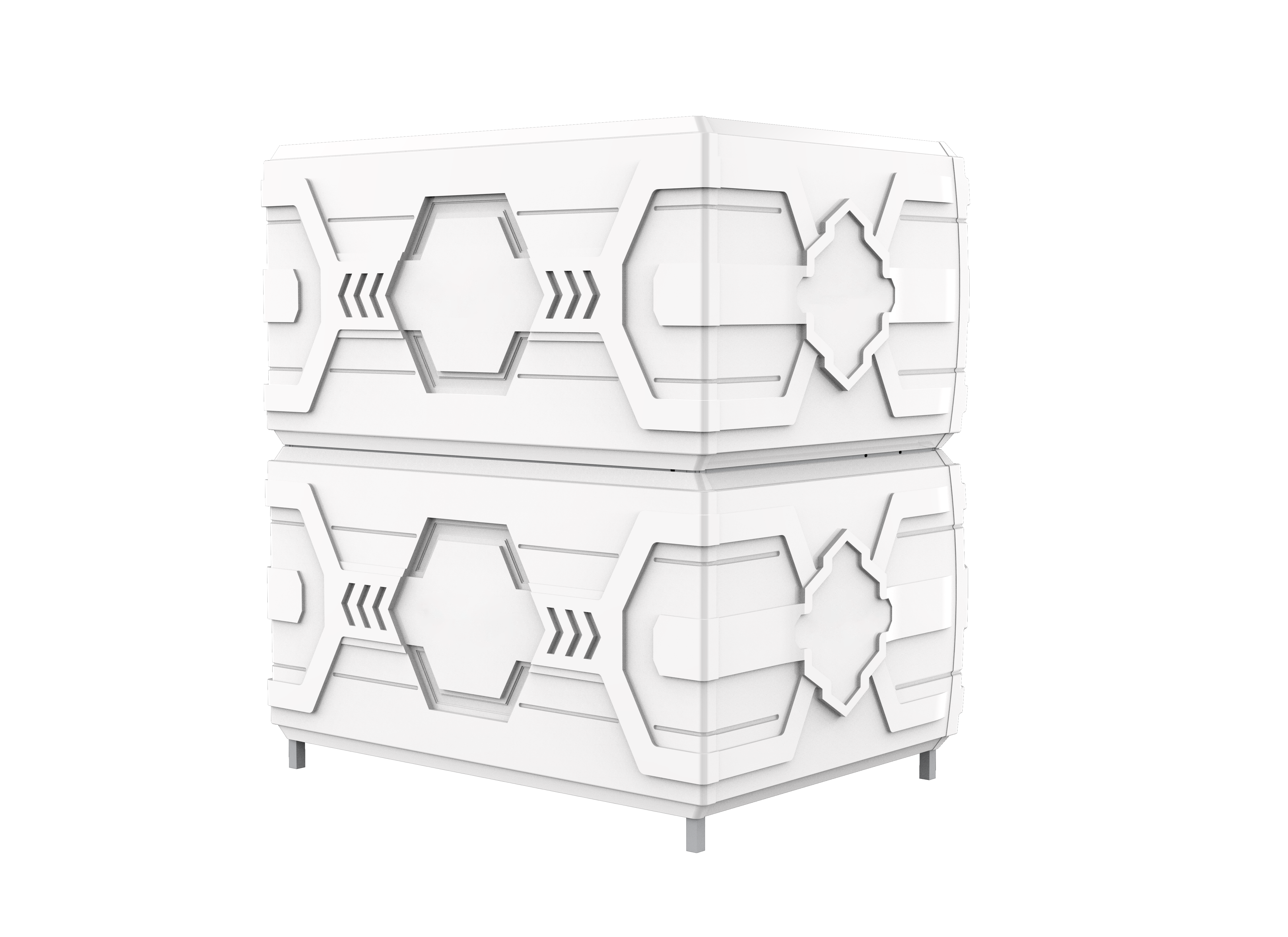 Double Bed Transverse Cabin/Pod, two third door