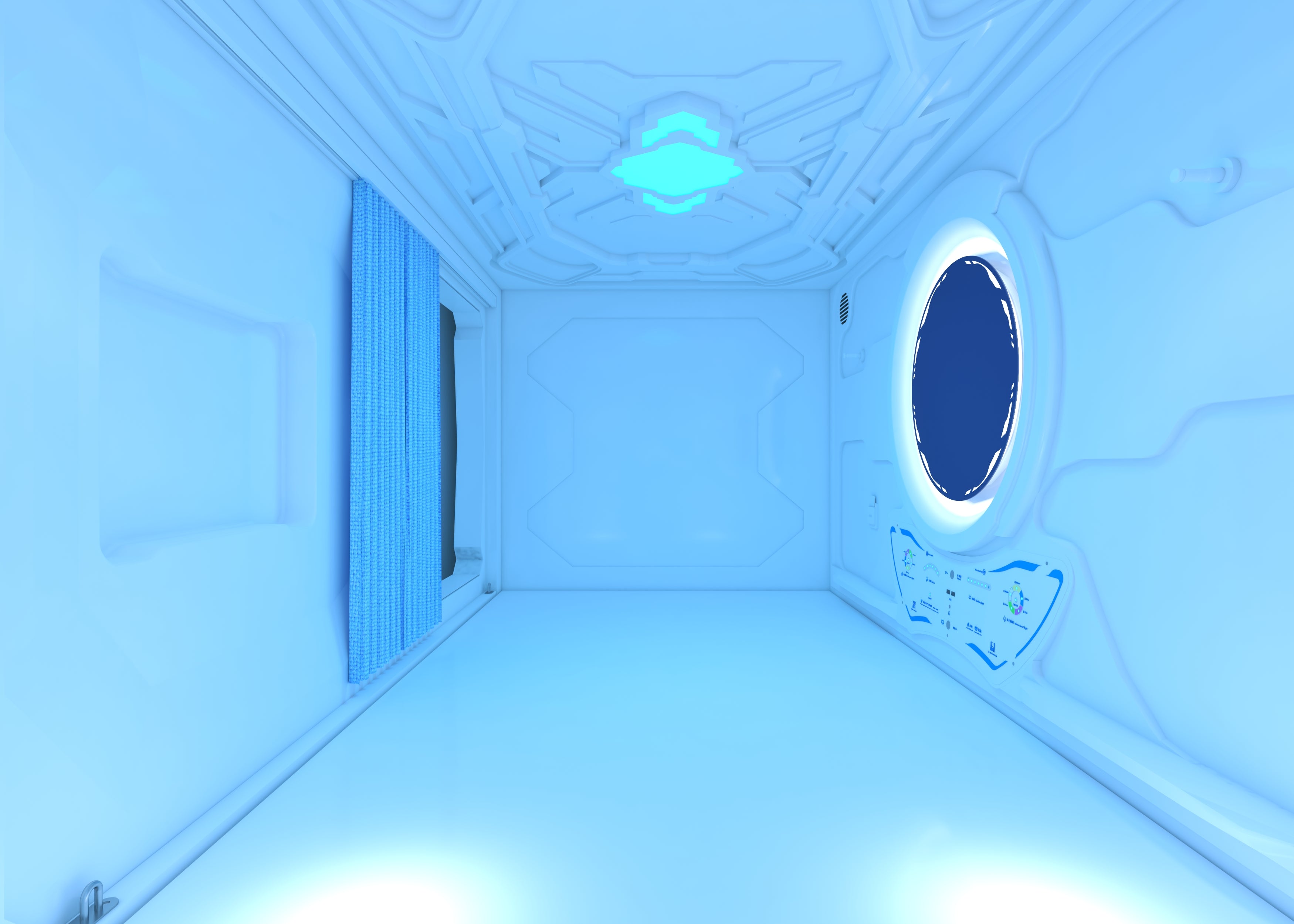 Customized Model, High Tech Model, Double Bed Cabin/Pod, 2 meter long, 2.2 meter high