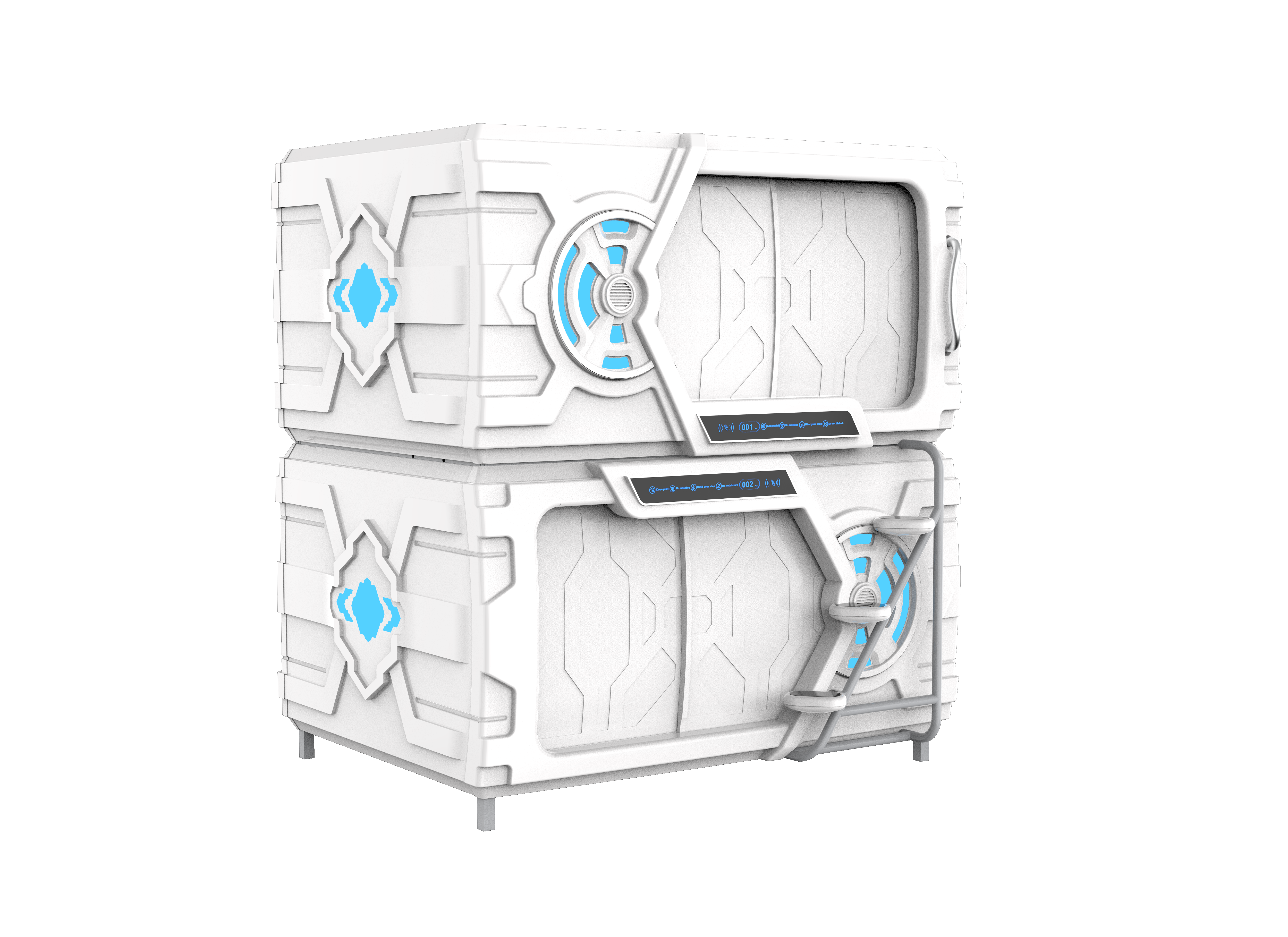 Double Bed Transverse Cabin/Pod, half door