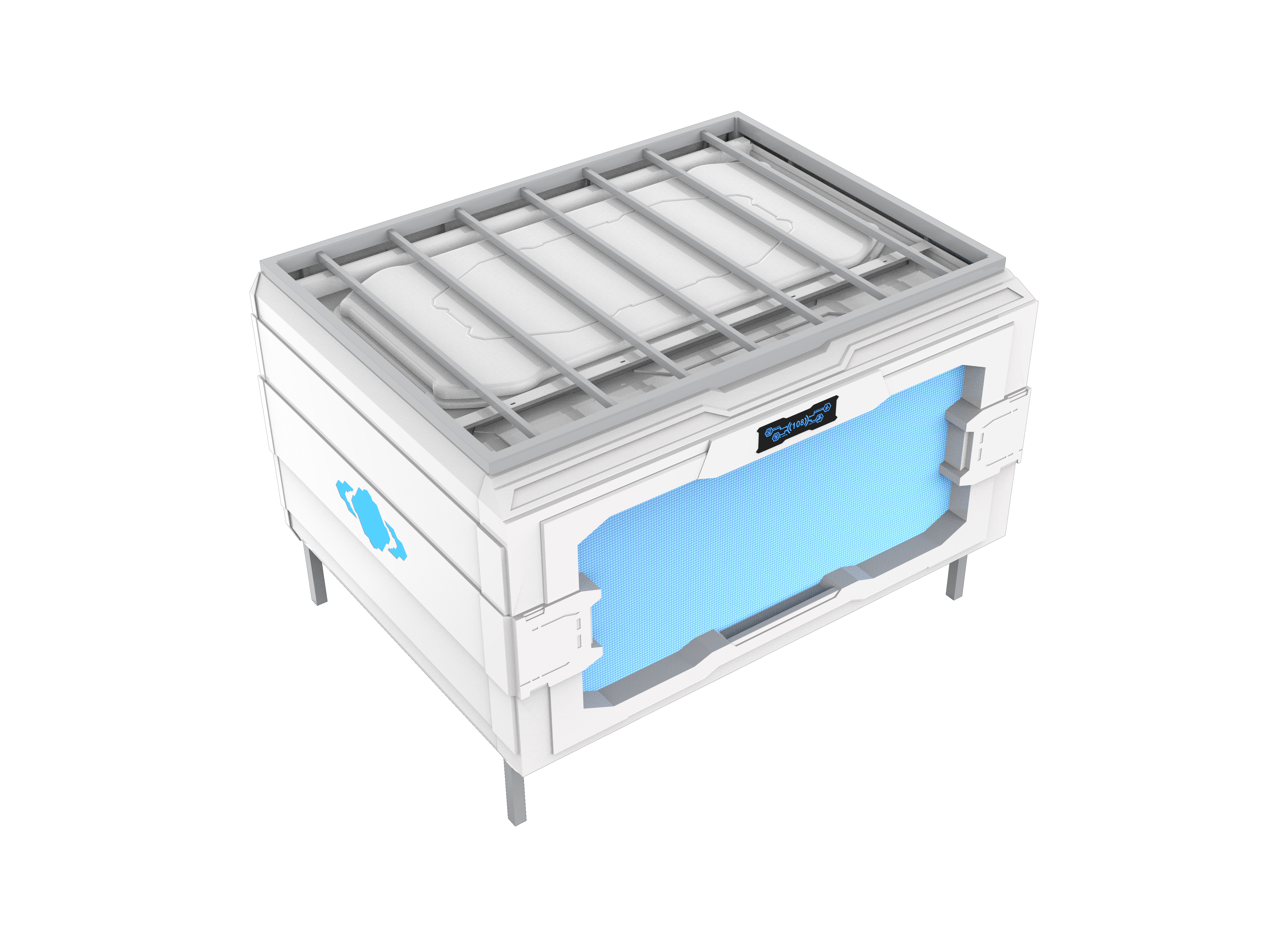 Single Bed Transverse Cabin/Pod, two third door