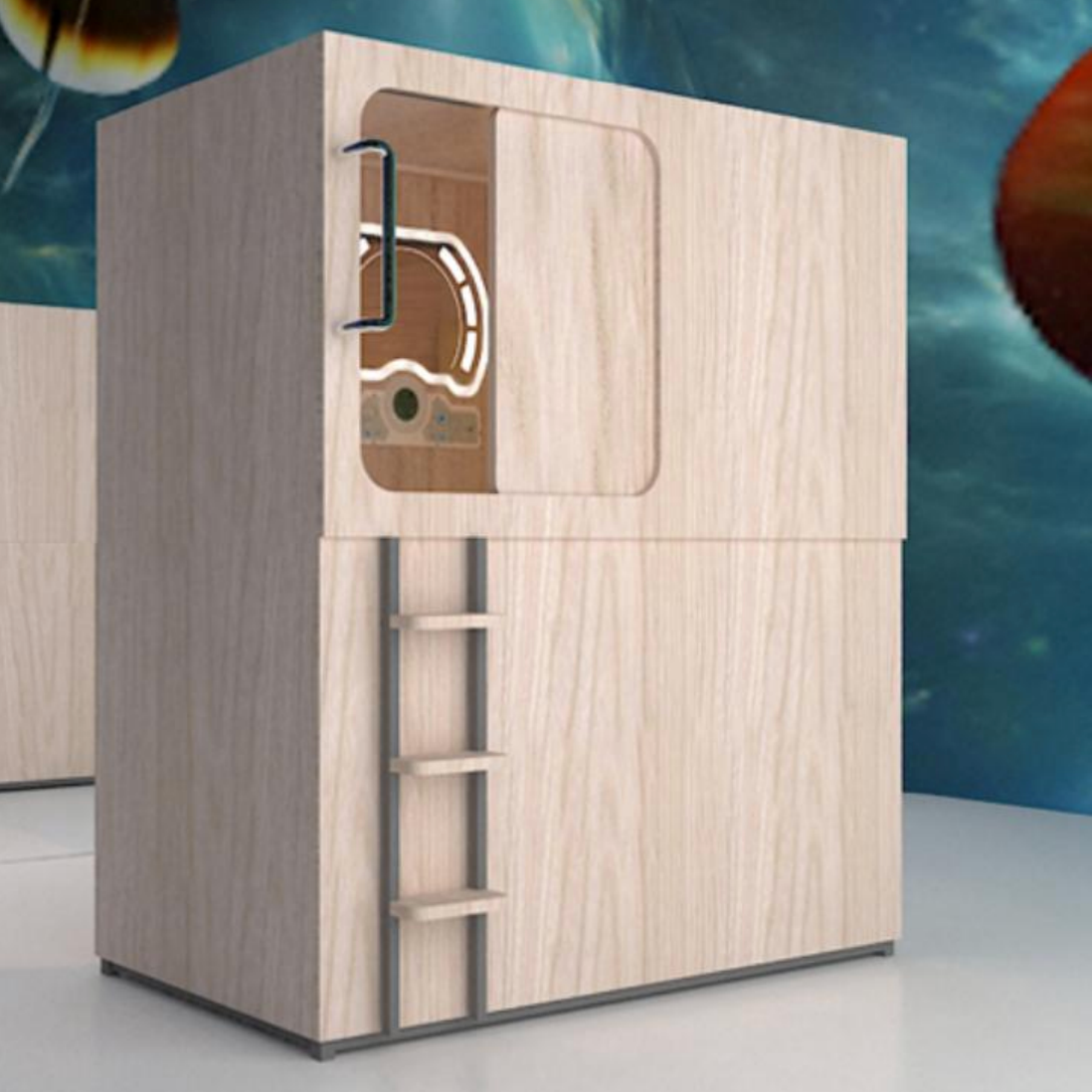 Wooden Reverse Capsule bed