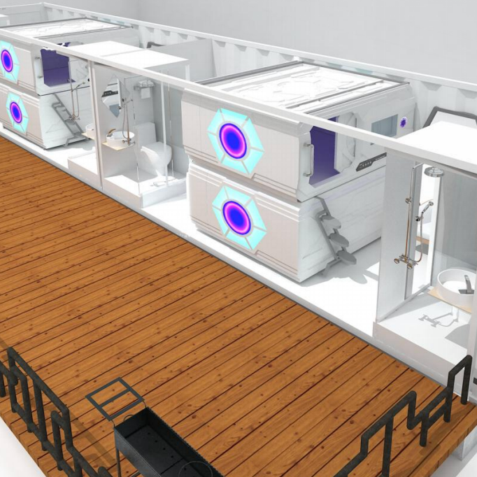 Container Capsule Bed – 4 Beds (Double Capsule Model)