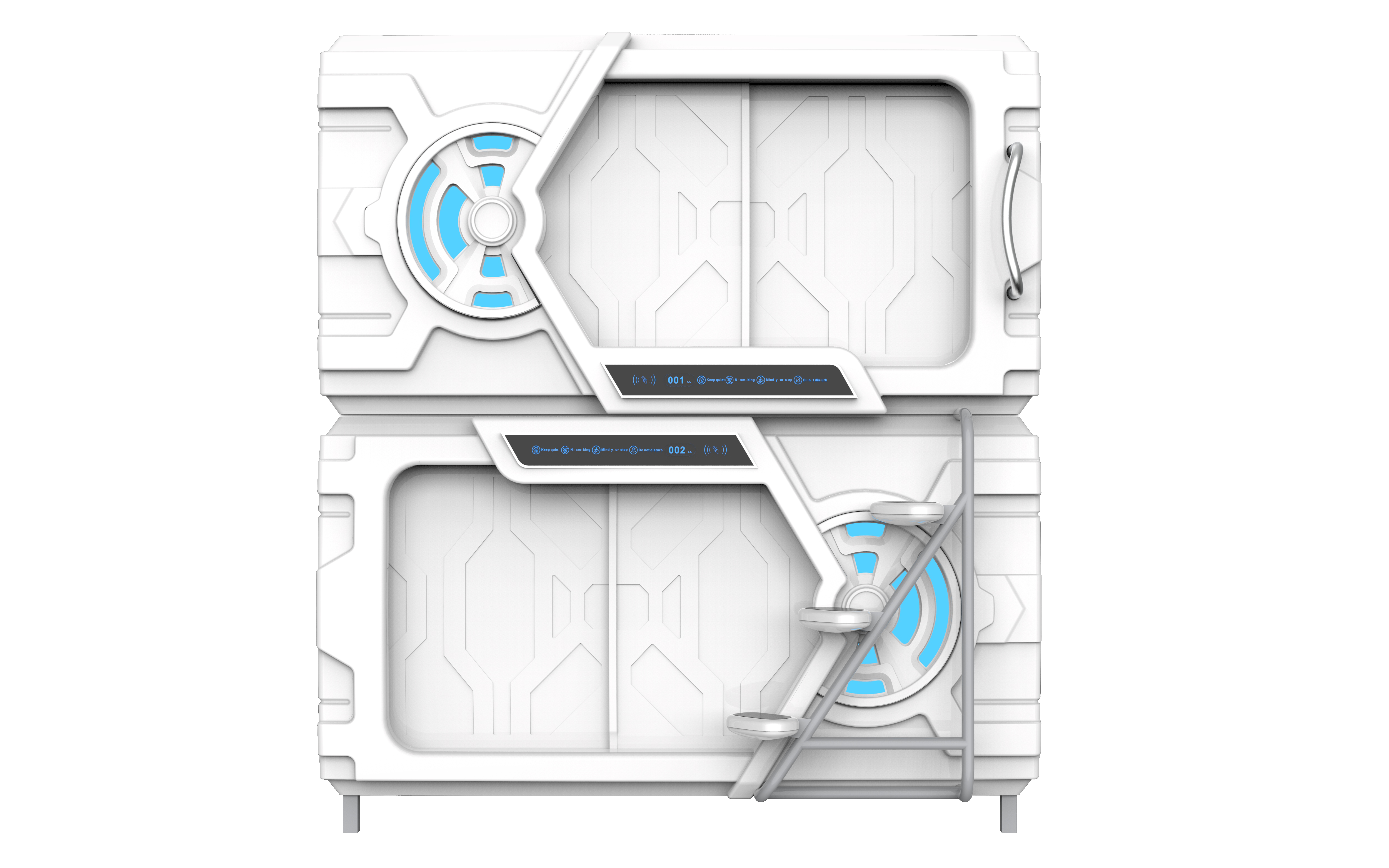 Double Bed Transverse Cabin/Pod, half door