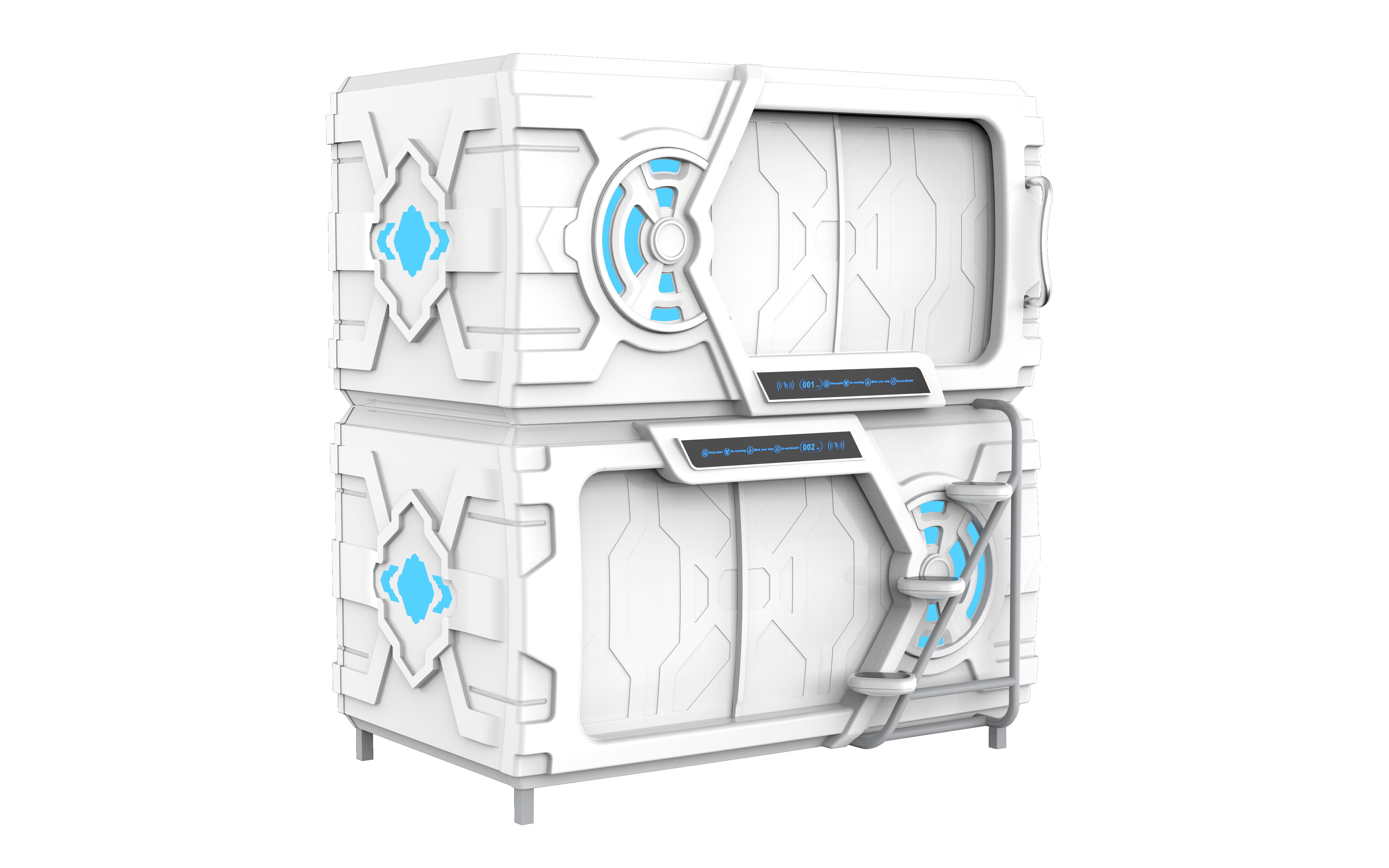 Double Bed Transverse Cabin/Pod, half door