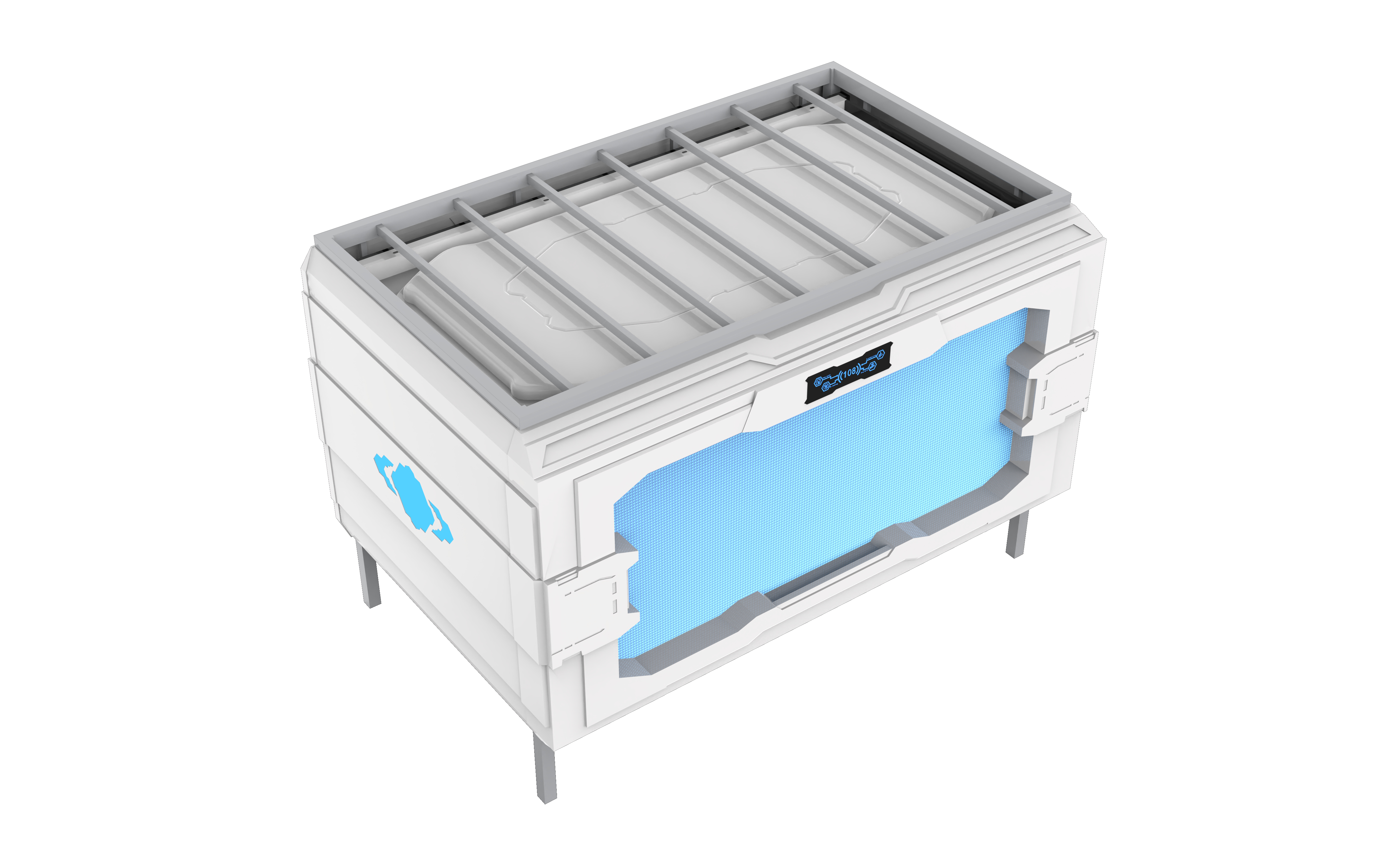 Single Bed Transverse Cabin/Pod, half door