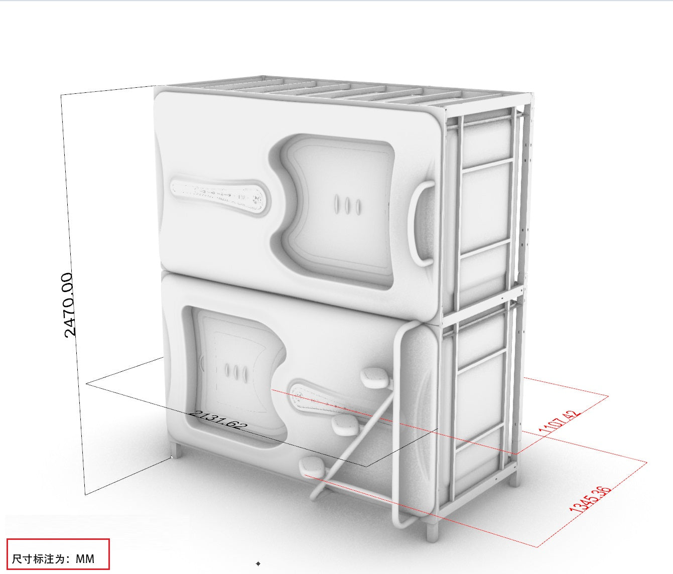 Double Bed Transverse Cabin/Pod